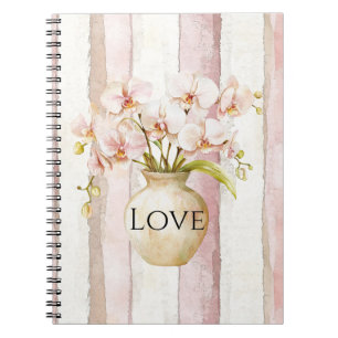 Roze Orchid Flowers Notitieboek
