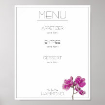 Roze Orchid-menu