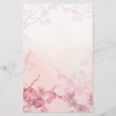 Roze Orchid Wedding Briefpapier (Voorkant)