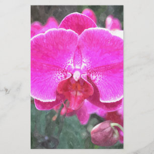 Roze orchidebloem, bloemfotografie briefpapier