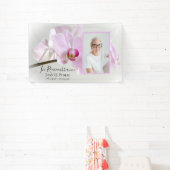 Roze Orchidee Bloem Viering van het Leven Begrafen Spandoek (Insitu)