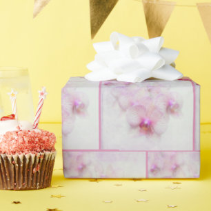 Roze orchidee bloesems Patroon Cadeaupapier
