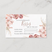 Roze orchidee Boho hoeveel Kisses een game-kaart t Plaatskaartje (Voorkant)
