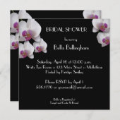 Roze orchidee bridal Shower Invitation Kaart (Voorkant / Achterkant)