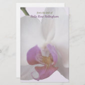 Roze orchidee briefpapier (Voorkant / Achterkant)