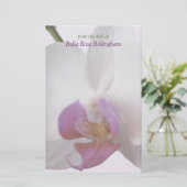Roze orchidee briefpapier (Staand voorkant)