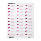 Roze Orchidee bruiloft adres retour label (Full Sheet)