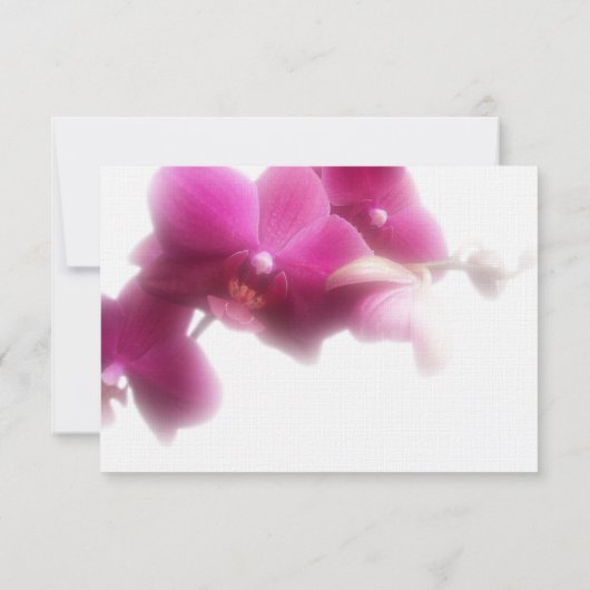 Roze Orchidee Bruiloft Reactie Kaart (Achterkant)