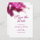 Roze Orchidee Bruiloft Save the Date Aankondiging (Voorkant / Achterkant)