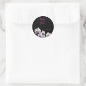 Roze Orchidee bruiloft stickers (Tas)