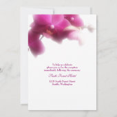 Roze Orchidee bruiloft uitnodiging (Achterkant)