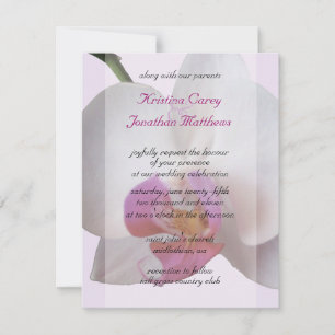 Roze Orchidee bruiloft uitnodiging