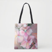 Roze orchidee Canvas tas (Voorkant)
