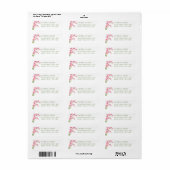 Roze orchidee Elegant Return Address Label (Full Sheet)