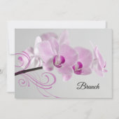 Roze Orchidee Elegantie Post Huwelijks Brunch Kaart (Voorkant)