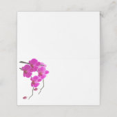 Roze orchidee Floral Blank Weddenschap (Buitenkant ongevouwen)