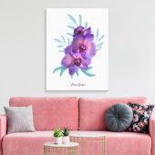 Roze Orchidee Floral Canvas Wall Art Poster Afdruk (Insitu (Woonkamer))
