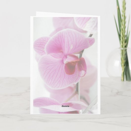 Roze Orchidee | Gepersonaliseerde Gelukkige Moeder Kaart (Achterkant)