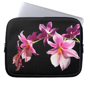 Roze orchidee. laptop sleeve