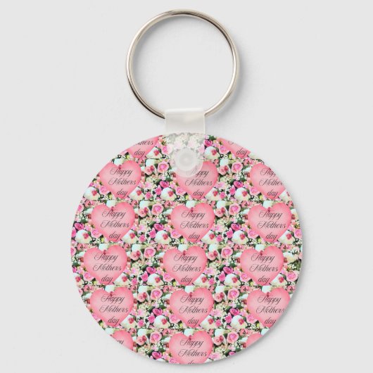Roze Orchidee Moederdag Sleutelhanger (Voorkant)