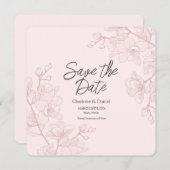 Roze orchidee momenten | Trouwen bewaar de datum Kaart (Voorkant / Achterkant)