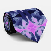 Roze orchidee mozaïek Stropdas (Opgerold)