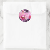 Roze orchidee Phalaenopsis Ronde Sticker (Tas)