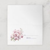 Roze Orchidee Place Card Guest Table Response Kaar (Buitenkant ongevouwen)