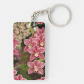 Roze Orchidee sleutelhanger (achterkant)