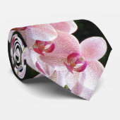 Roze orchidee Stropdas (Opgerold)