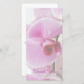 Roze orchidee sympathie / Memorial Bedankt (Voorkant / Achterkant)