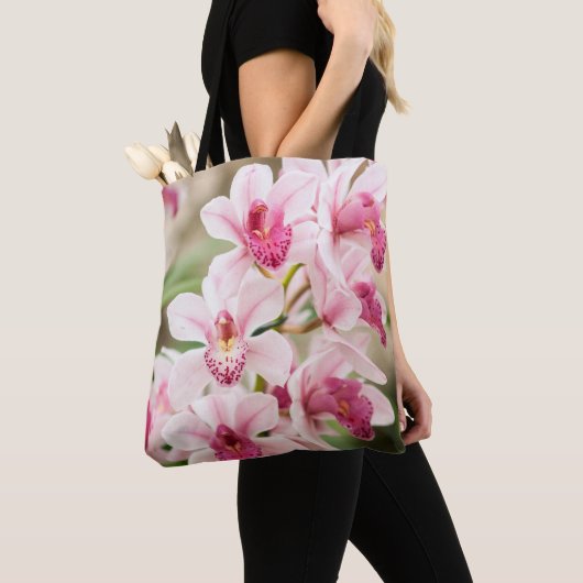 Roze Orchidee Tassen Tas Herbruikbaar (Dichtbij)