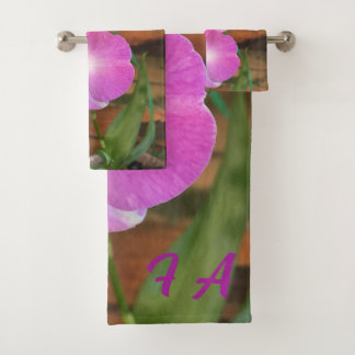 Roze orchidee van Tippi Bad Handdoek