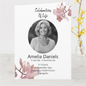 Roze Orchidee Viering van het Leven Programma (Gele Bloem)