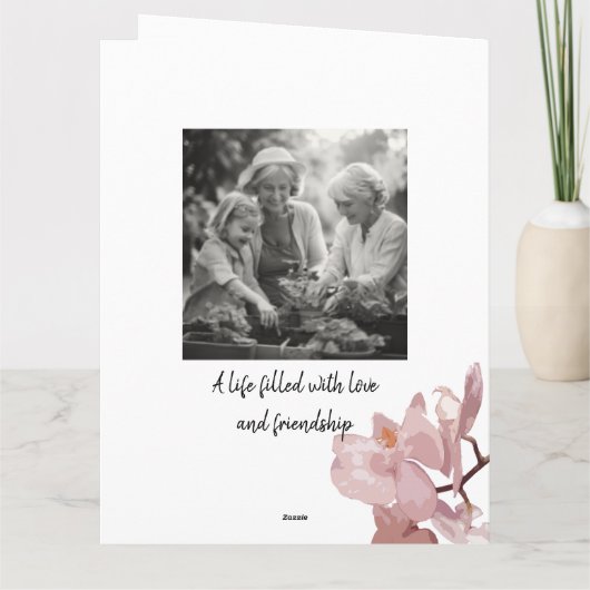 Roze Orchidee Viering van het Leven Programma (Achterkant)