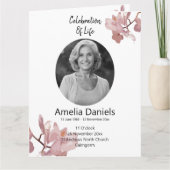 Roze Orchidee Viering van het Leven Programma (Voorkant)