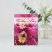 Roze orchidee voor Moederdag Briefkaart (Staand voorkant)