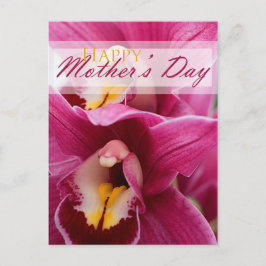 Roze orchidee voor Moederdag Briefkaart