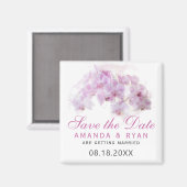 Roze orchidee Waterverf bloem opslaan Datum Magneet (Voorkant / Achterkant)