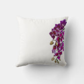 Roze orchidee Waterverf Kussen (Achterkant)