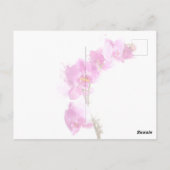Roze orchidee Waterverf Splash Hartelijk dank Briefkaart (Achterkant)