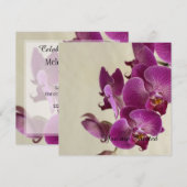 Roze Orchideeën Bloemen Verjaardag Kaart (Voorkant / Achterkant)