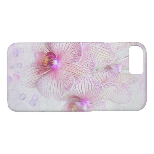 roze orchideeën en luchtbellen Case-Mate iPhone case (Achterkant (Horizontaal))