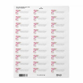 Roze orchideeën en Pampas Grass Exotic Tropical Etiket (Full Sheet)