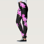 Roze orchideeën Floral Yoga Black Legging Spring (Links)