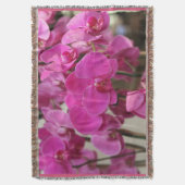 Roze orchideeën gooien deken (Voorkant Verticaal)