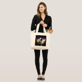 Roze Orchideeën Grote Tote Bag (Voorkant (model))