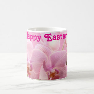Roze Orchideeën “Happy Pasen” Mok