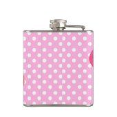 Roze orchideeën heupfles (Achterkant)