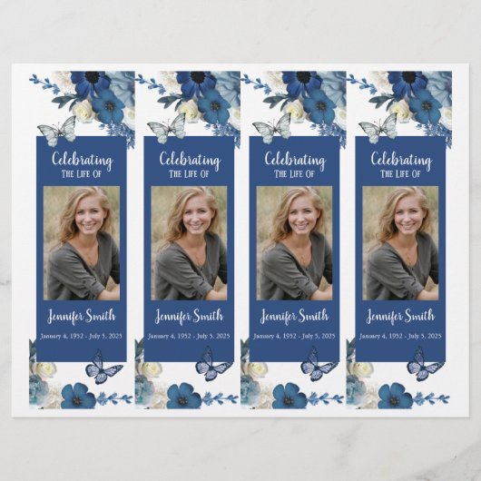 Roze orchideeën Hummingbird Funeral Program Flyer (Voorkant)